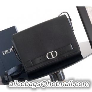 Hot Style Dior Normandie A5 Triangle Pouch in Black Grained Calfskin D090322 2026