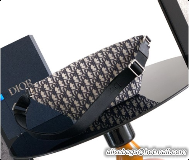 Discount Dior Saddle Heritage Belt Bag in Oblique Jacquard with Black Grained Calfskin D090323 2026