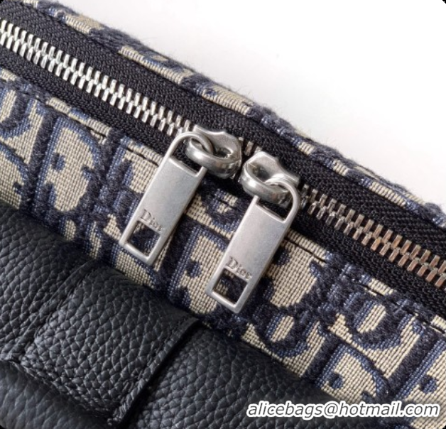Discount Dior Saddle Heritage Belt Bag in Oblique Jacquard with Black Grained Calfskin D090323 2026