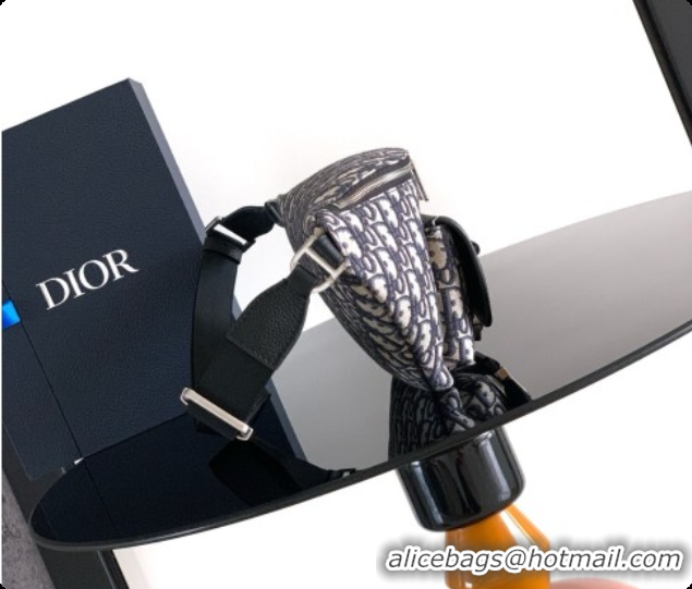 Discount Dior Saddle Heritage Belt Bag in Oblique Jacquard with Black Grained Calfskin D090323 2026