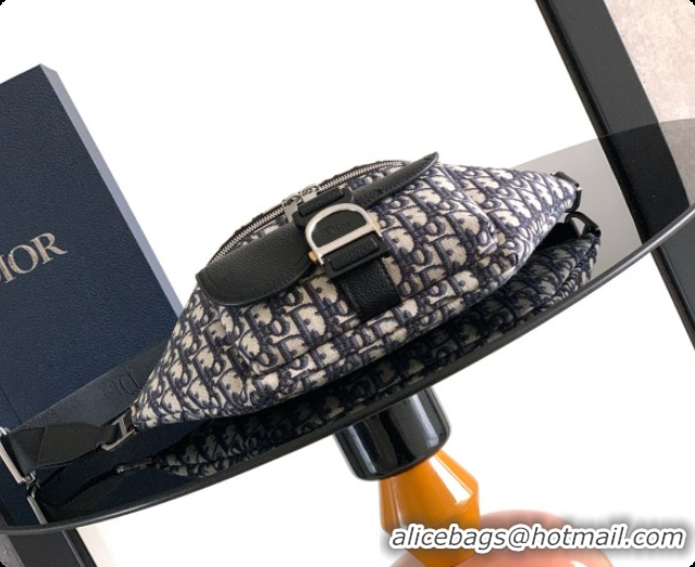 Discount Dior Saddle Heritage Belt Bag in Oblique Jacquard with Black Grained Calfskin D090323 2026
