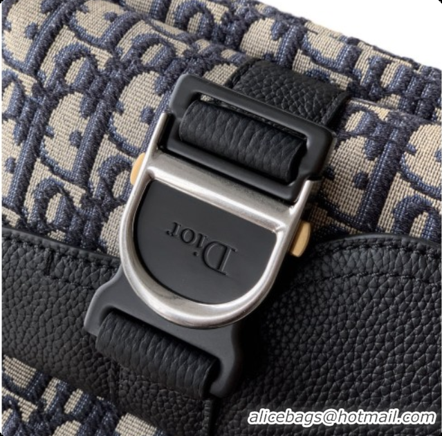 Discount Dior Saddle Heritage Belt Bag in Oblique Jacquard with Black Grained Calfskin D090323 2026