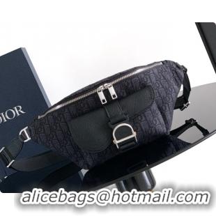Sophisticated Dior Saddle Heritage Belt Bag in Oblique Jacquard with Black Grained Calfskin D090324 2026