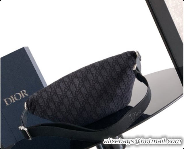 Sophisticated Dior Saddle Heritage Belt Bag in Oblique Jacquard with Black Grained Calfskin D090324 2026