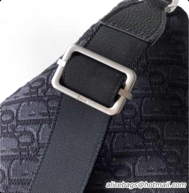 Sophisticated Dior Saddle Heritage Belt Bag in Oblique Jacquard with Black Grained Calfskin D090324 2026