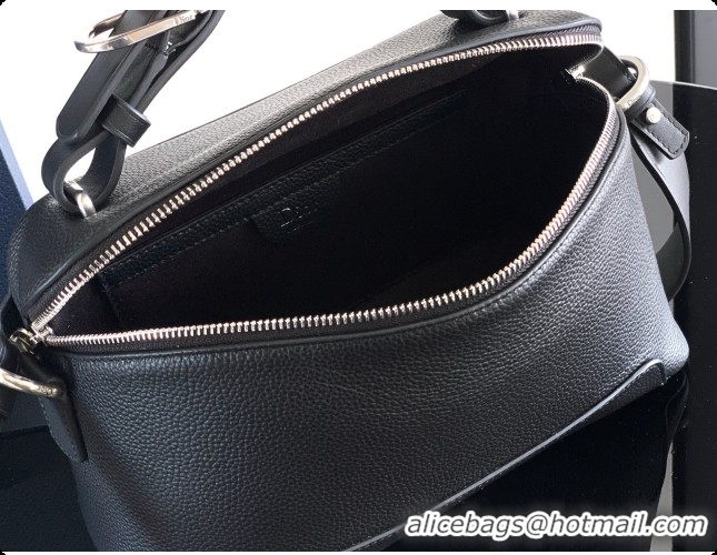Stylish Dior Archie Zipped Bag with Strap Black Grained Calfskin D090325 Black 2026