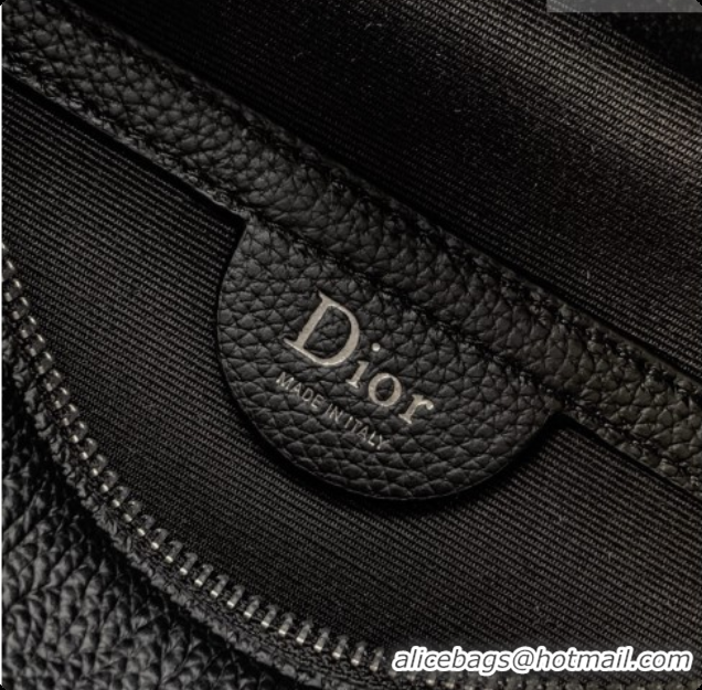 Stylish Dior Archie Zipped Bag with Strap Black Grained Calfskin D090325 Black 2026
