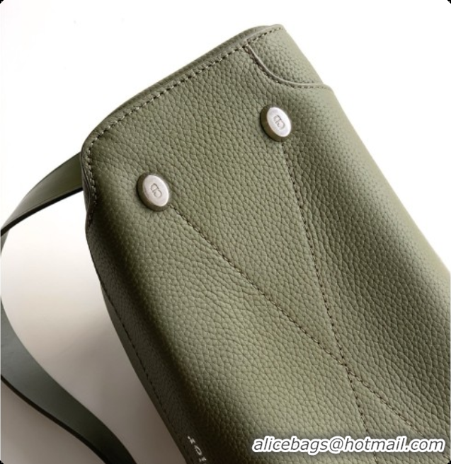 Luxurious Dior Archie Zipped Bag with Strap Black Grained Calfskin D090325 Green 2026