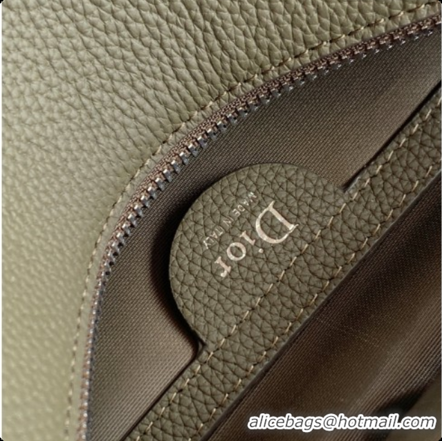Luxurious Dior Archie Zipped Bag with Strap Black Grained Calfskin D090325 Green 2026
