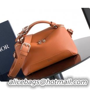 Top Grade Dior Archie Zipped Bag with Strap Black Grained Calfskin D090325 Brown 2026