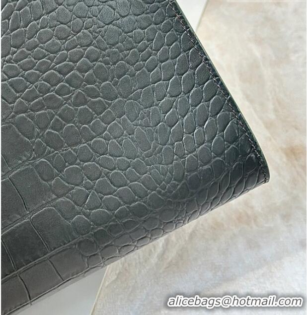 Market Sells The Row Margaux 15 Tote Bag in Samanta Crocodile Embossed Leather 8818L Grey 2026