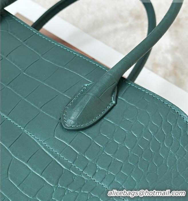 Grade Quality The Row Margaux 15 Tote Bag in Samanta Crocodile Embossed Leather 8818L Green 2026