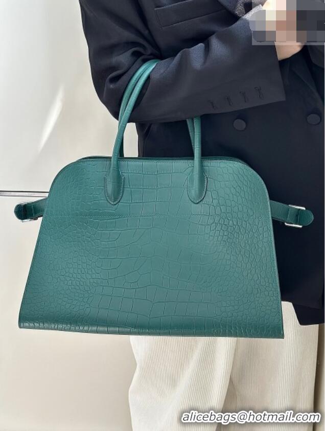 Grade Quality The Row Margaux 15 Tote Bag in Samanta Crocodile Embossed Leather 8818L Green 2026