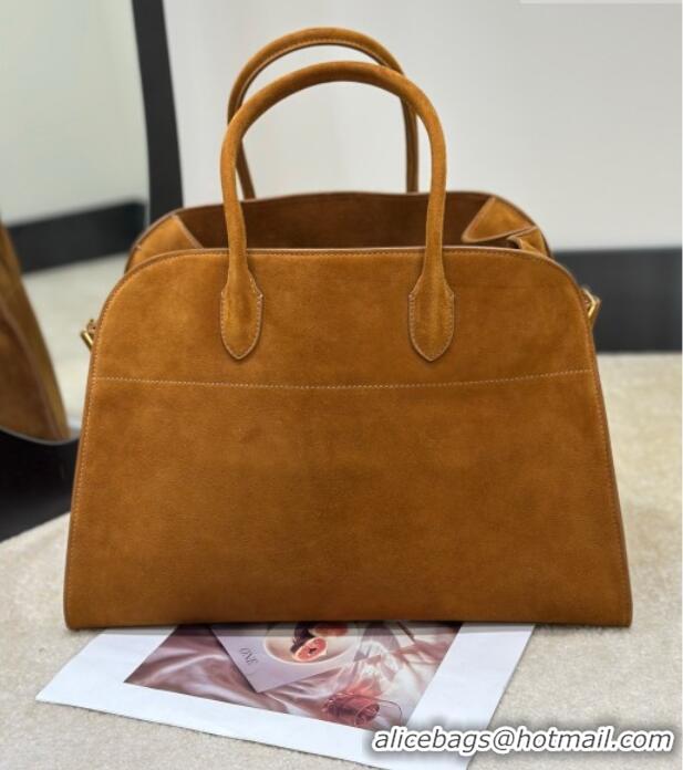 Top Grade The Row Margaux 15 Tote Bag in Suede 8818L Gold-Tone 2026