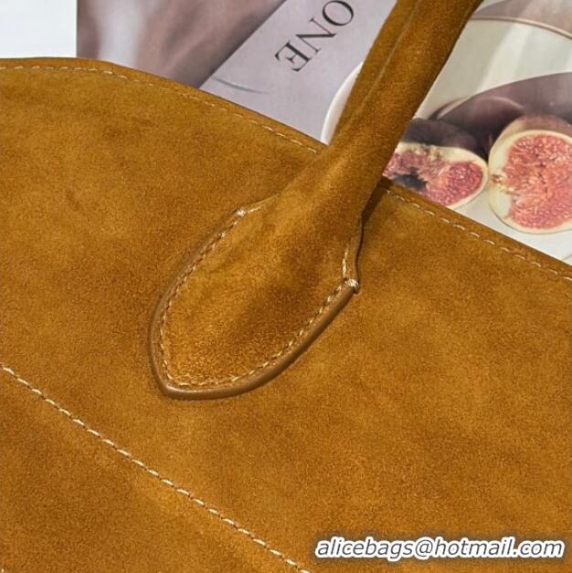 Top Grade The Row Margaux 15 Tote Bag in Suede 8818L Gold-Tone 2026
