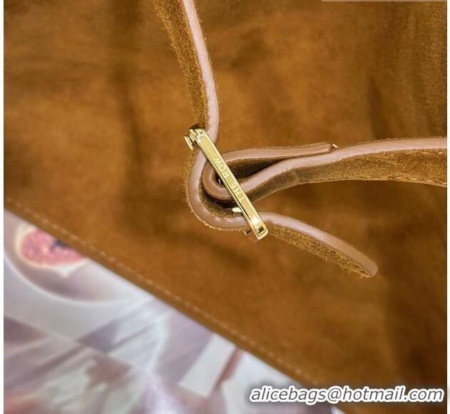 Top Grade The Row Margaux 15 Tote Bag in Suede 8818L Gold-Tone 2026