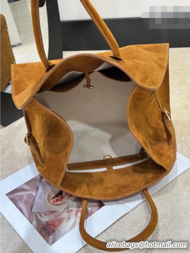 Top Grade The Row Margaux 15 Tote Bag in Suede 8818L Gold-Tone 2026