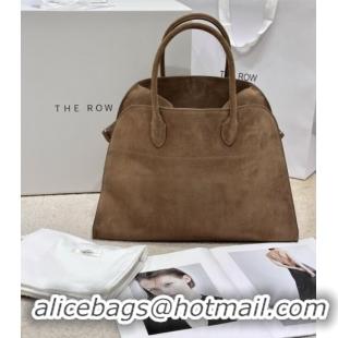 Luxury Cheap The Row Margaux 15 Tote Bag in Suede 8818L Light Brown 2026