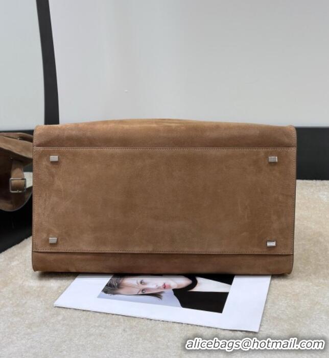 Luxury Cheap The Row Margaux 15 Tote Bag in Suede 8818L Light Brown 2026