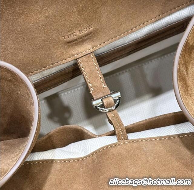 Luxury Cheap The Row Margaux 15 Tote Bag in Suede 8818L Light Brown 2026