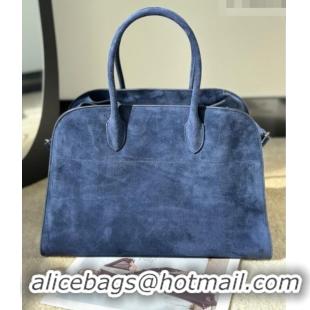 Low Cost The Row Margaux 15 Tote Bag in Suede 8818L Blue 2026