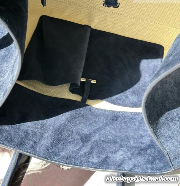 Low Cost The Row Margaux 15 Tote Bag in Suede 8818L Blue 2026