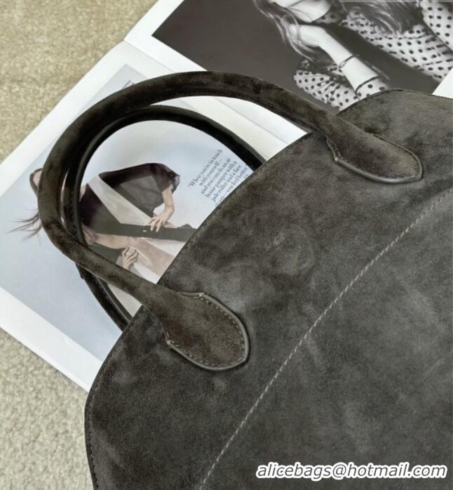 Best Price The Row Margaux 15 Tote Bag in Suede 8818L Green 2026