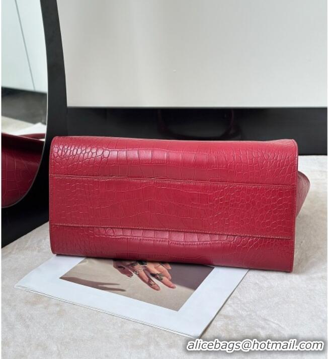 Classic Specials The Row Marlo 14 Bag in Samanta Crocodile Embossed Leather 8823 Red 2026
