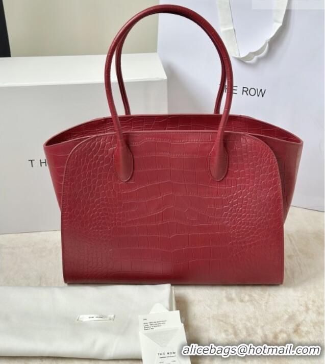 Classic Specials The Row Marlo 14 Bag in Samanta Crocodile Embossed Leather 8823 Red 2026
