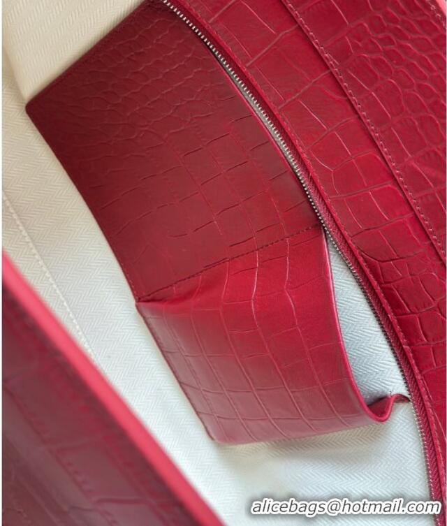 Classic Specials The Row Marlo 14 Bag in Samanta Crocodile Embossed Leather 8823 Red 2026