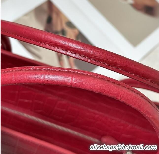 Classic Specials The Row Marlo 14 Bag in Samanta Crocodile Embossed Leather 8823 Red 2026