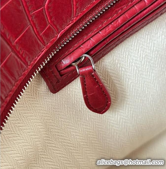 Classic Specials The Row Marlo 14 Bag in Samanta Crocodile Embossed Leather 8823 Red 2026