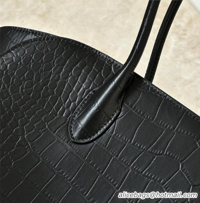 Trendy Design The Row Marlo 14 Bag in Samanta Crocodile Embossed Leather 8823 Black 2026
