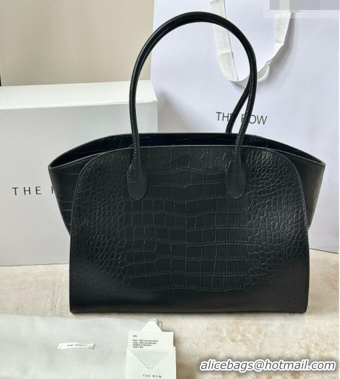 Trendy Design The Row Marlo 14 Bag in Samanta Crocodile Embossed Leather 8823 Black 2026