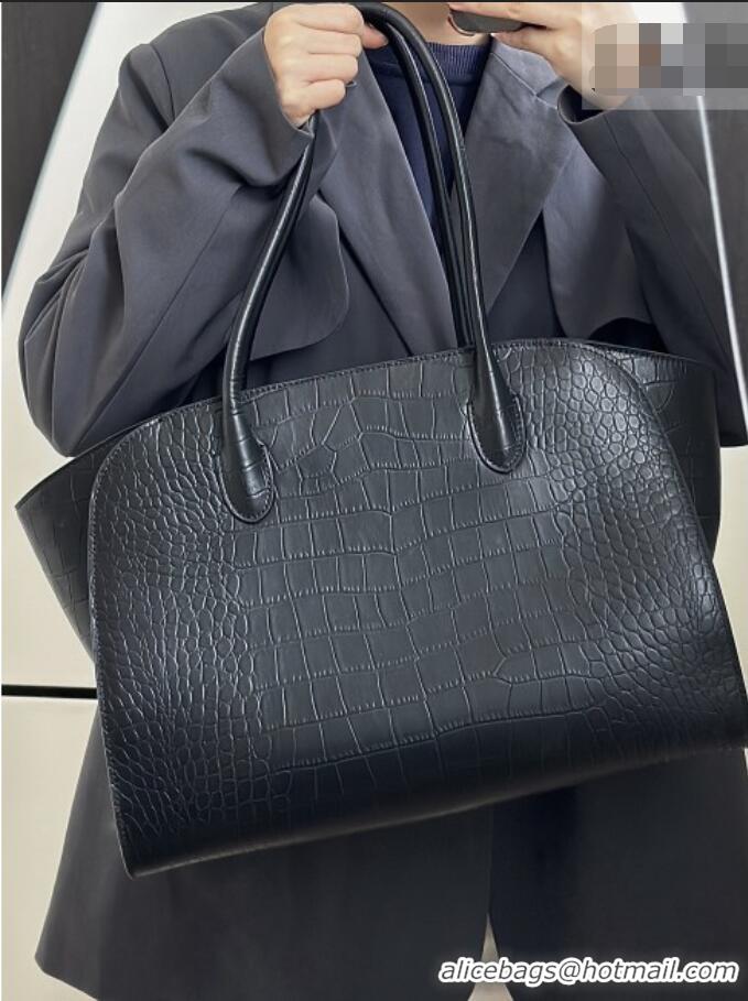 Trendy Design The Row Marlo 14 Bag in Samanta Crocodile Embossed Leather 8823 Black 2026