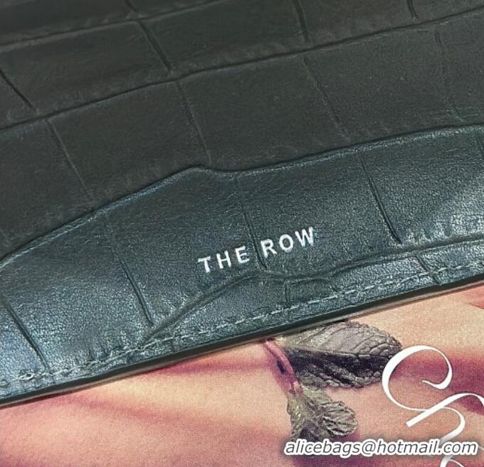 Promotional The Row Marlo 14 Bag in Samanta Crocodile Embossed Leather 8823 Grey 2026