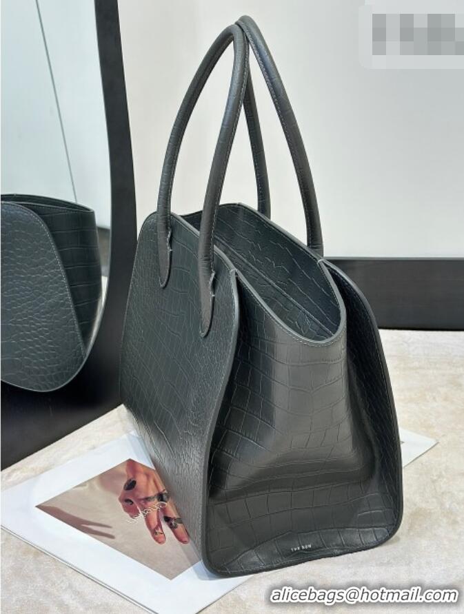 Promotional The Row Marlo 14 Bag in Samanta Crocodile Embossed Leather 8823 Grey 2026