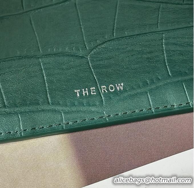 High Quality The Row Marlo 14 Bag in Samanta Crocodile Embossed Leather 8823 Green 2026