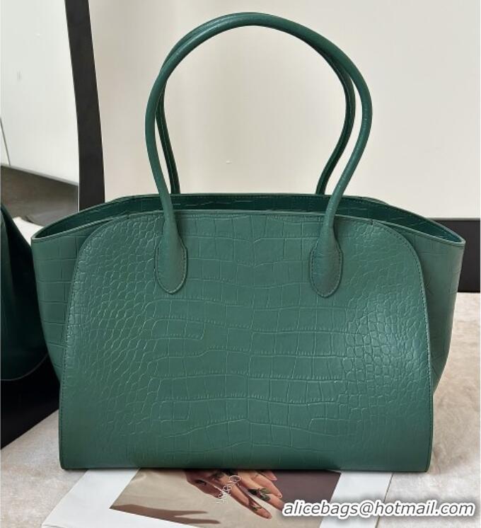High Quality The Row Marlo 14 Bag in Samanta Crocodile Embossed Leather 8823 Green 2026