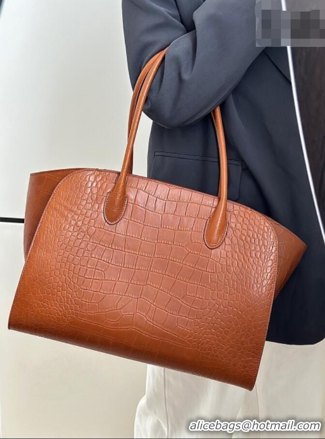 Low Price The Row Marlo 14 Bag in Samanta Crocodile Embossed Leather 8823 Gold-Tone 2026
