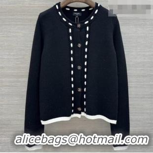 Buy Discount Chanel Wool and Cashmere Cardigan CH092906 Black 2026