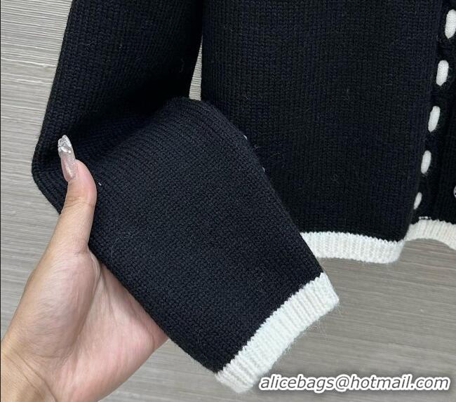 Buy Discount Chanel Wool and Cashmere Cardigan CH092906 Black 2026