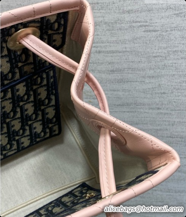 Good Quality Dior Qixi Small Dior Promenade Shopping Bag in Vanilla Flat Cannage Calfskin D090329 Pink 2026