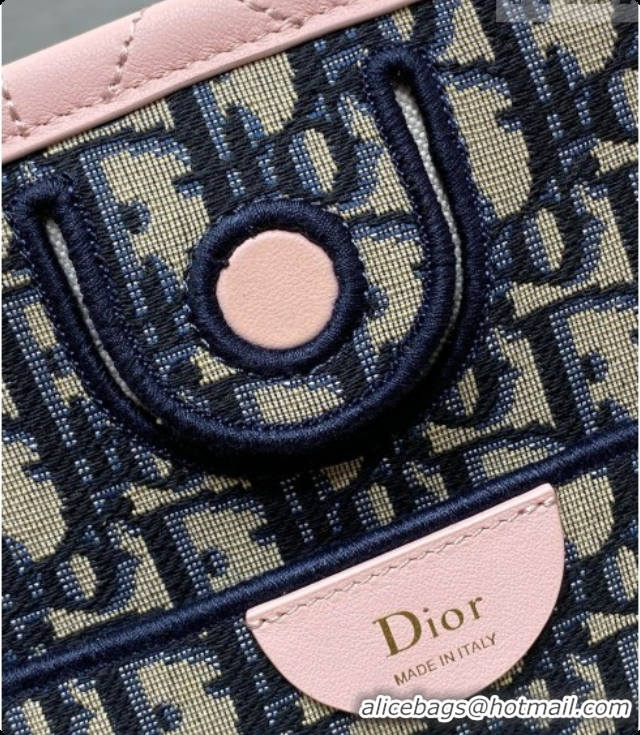 Good Quality Dior Qixi Small Dior Promenade Shopping Bag in Vanilla Flat Cannage Calfskin D090329 Pink 2026