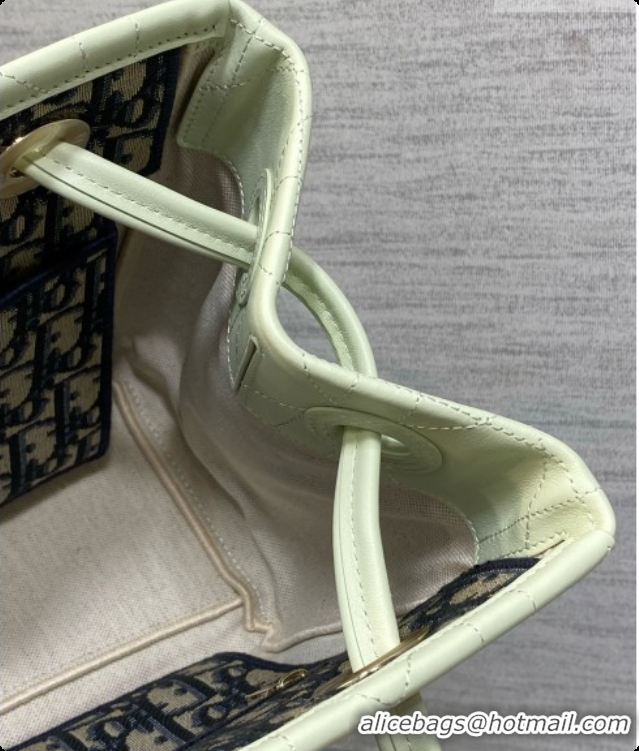 Top Quality Dior Qixi Small Dior Promenade Shopping Bag in Vanilla Flat Cannage Calfskin D090333 White 2026