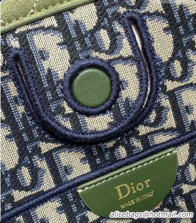 Best Quality Dior Qixi Small Dior Promenade Shopping Bag in Vanilla Flat Cannage Suede D090335 Green 2026