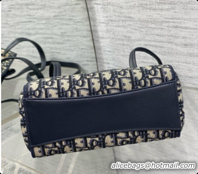 Charming Dior Promenade Mini Shopping Bag in Blue Dior Oblique Jacquard D090339 2026