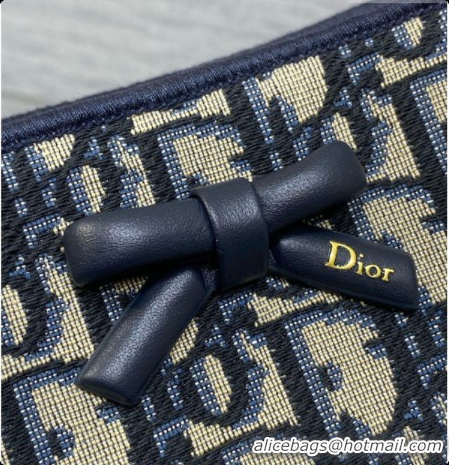 Charming Dior Promenade Mini Shopping Bag in Blue Dior Oblique Jacquard D090339 2026