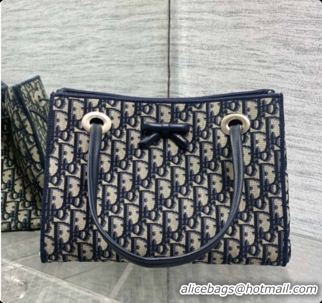 Trendy Design Dior Small Dior Promenade Shopping Bag in Blue Dior Oblique Jacquard D090340 2026