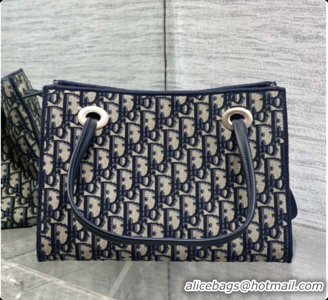 Trendy Design Dior Small Dior Promenade Shopping Bag in Blue Dior Oblique Jacquard D090340 2026